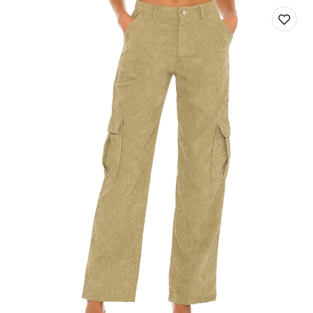 Superdown corduroy willow cargo pants Xs green